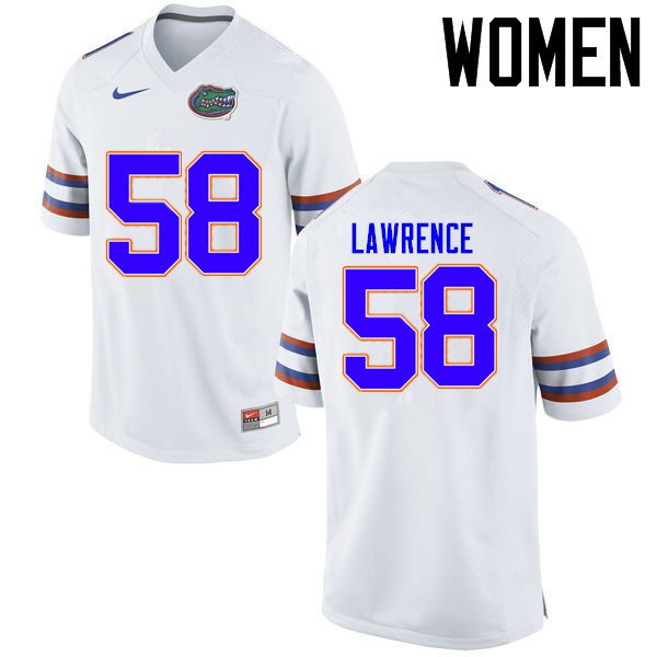 Florida Gators Women #58 Jahim Lawrence College Football Jersey White